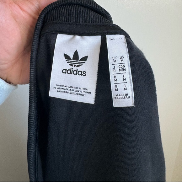 Adidas black three stripe track jacket - Picture 2 of 3